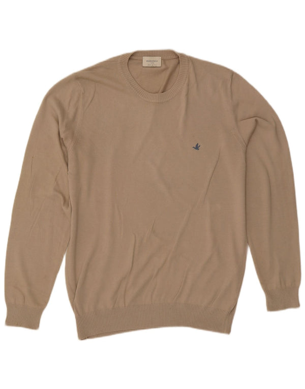 Maglione maglione girocollo da uomo Brooksfield beige medio
