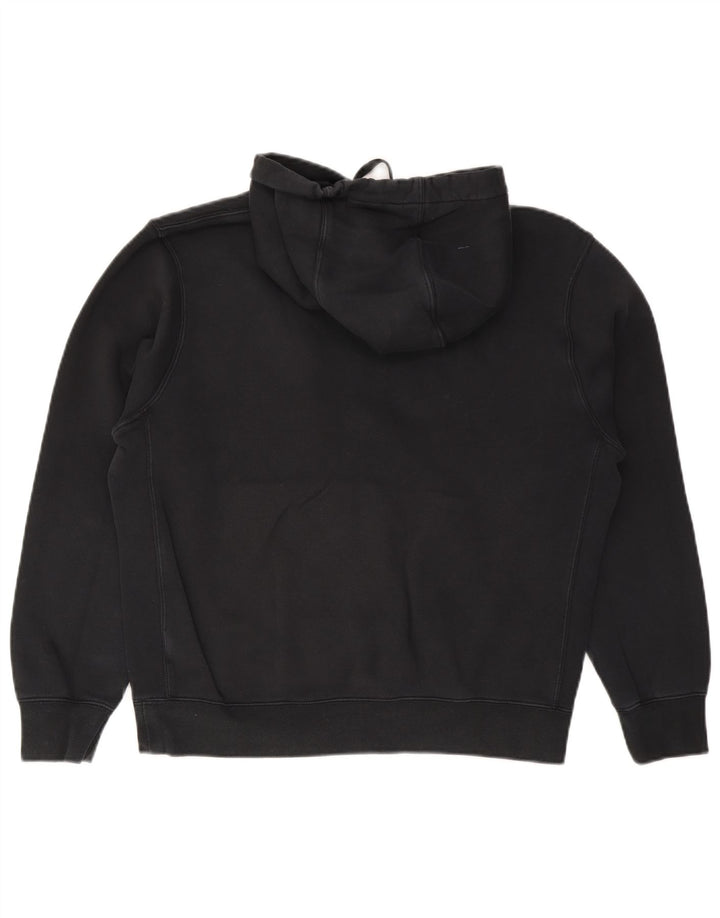 Felpa con cappuccio da uomo Nike, cotone medio nero
