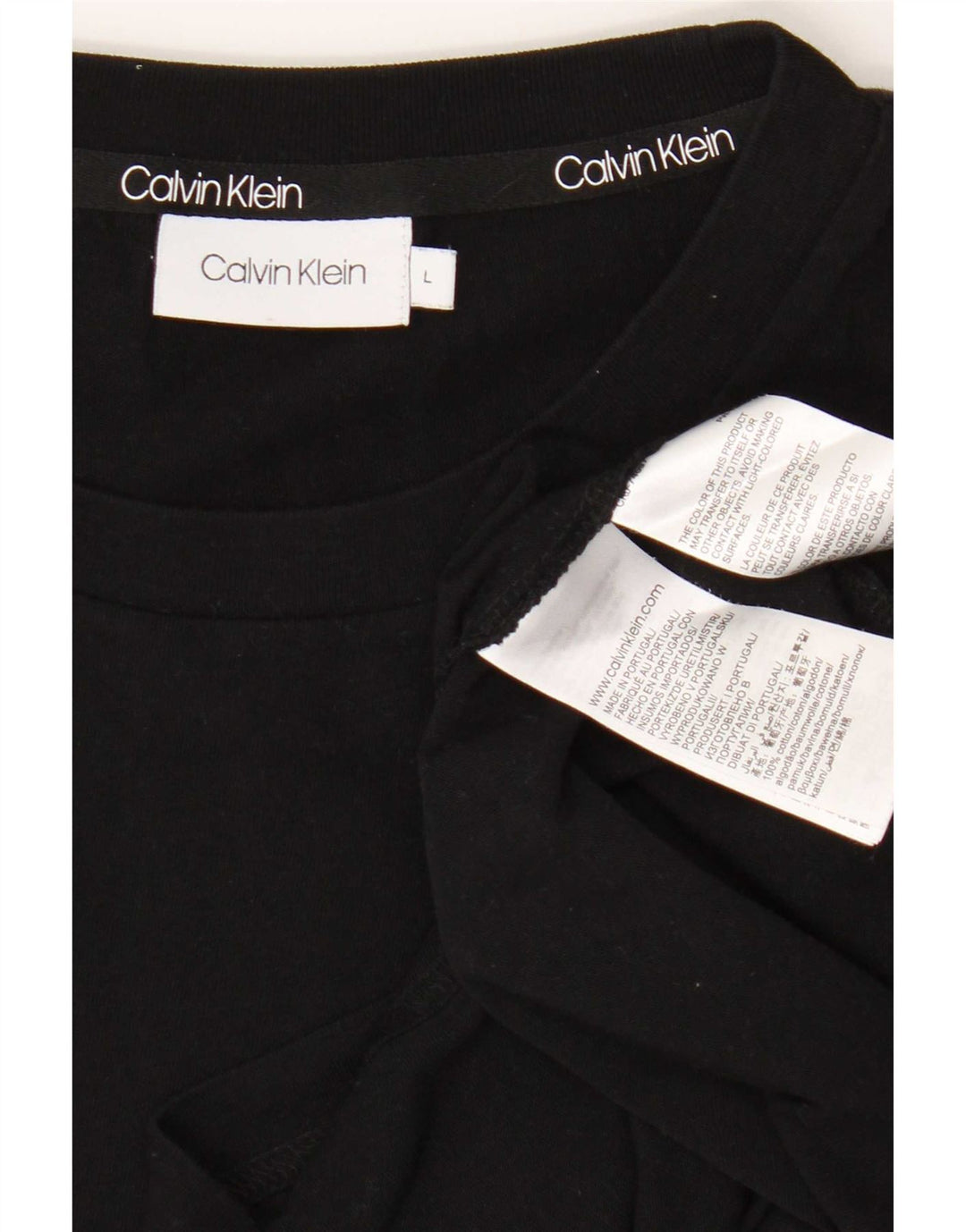 T-shirt da uomo Calvin Klein Top grande in cotone nero