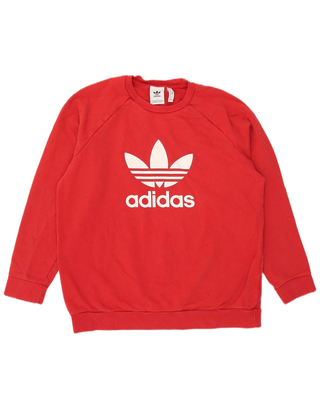 Felpa grafica da uomo Adidas Felpa grande in cotone rosso