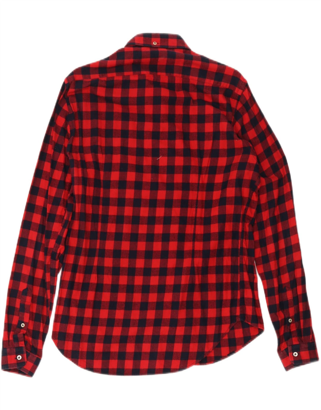 Camicia Zara da uomo slim fit in flanella a quadretti rosso medio