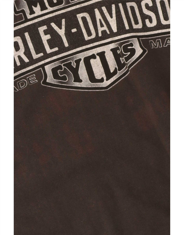 T-shirt grafica da uomo Harley Davidson Top in cotone grigio medio