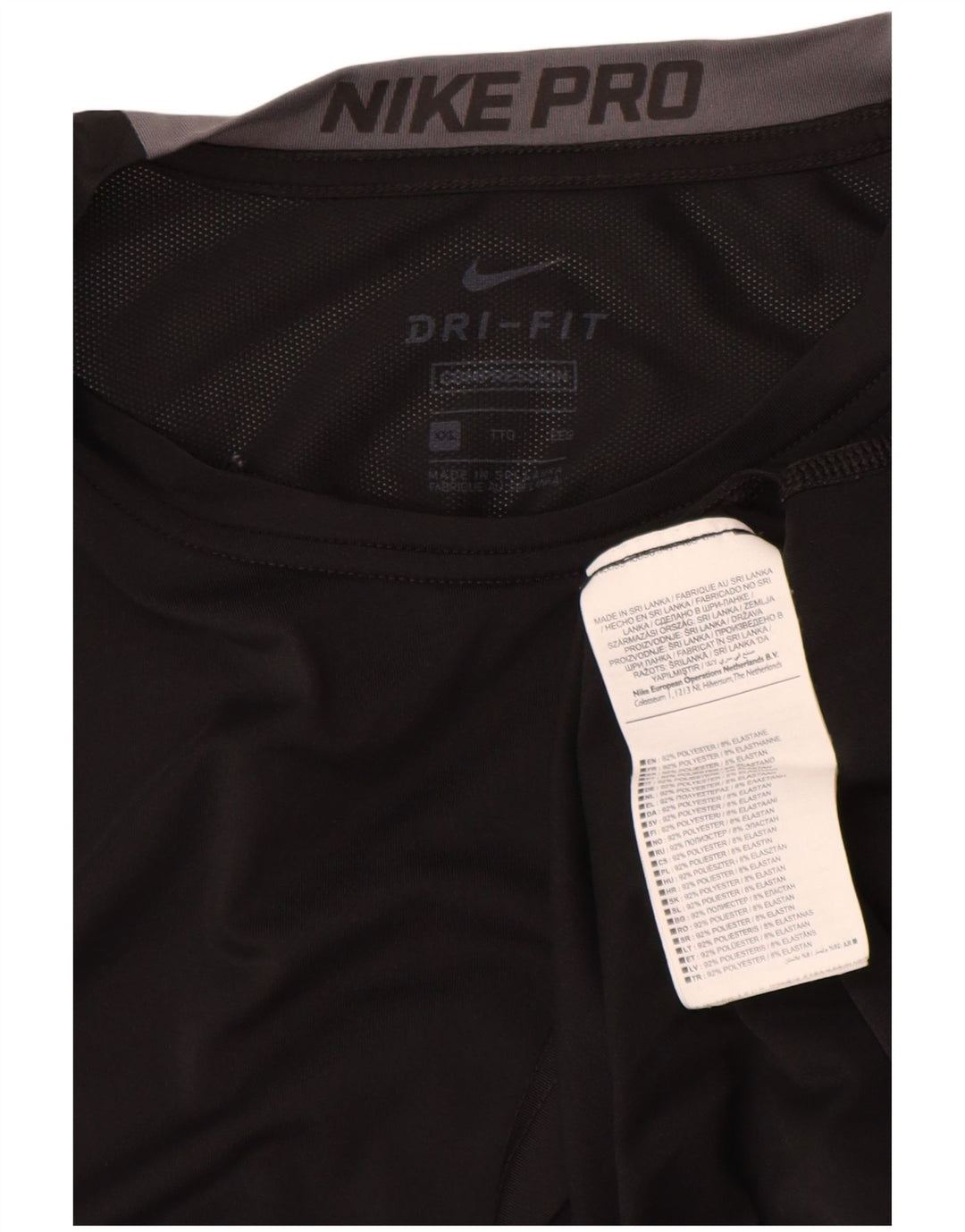 T-shirt Nike Dri Fit da uomo 2XL nera in poliestere