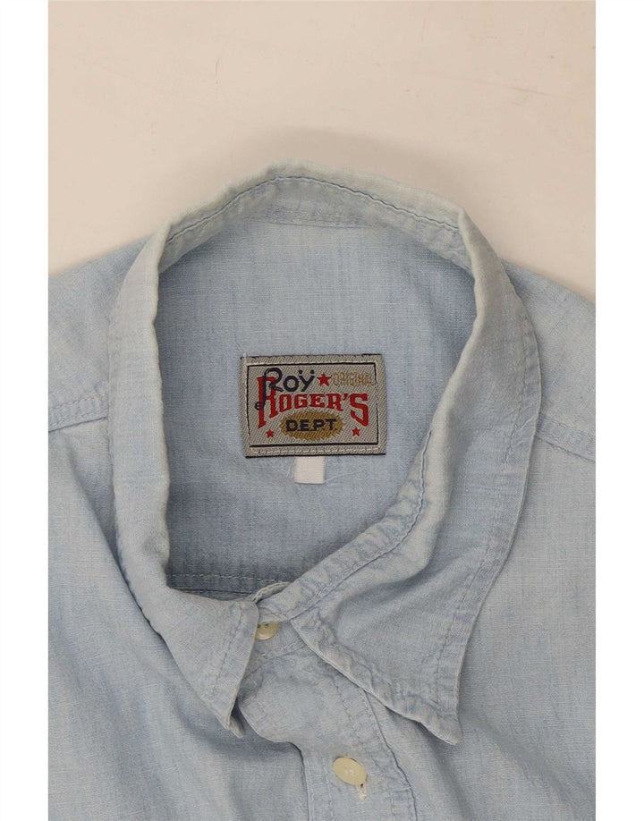 Roy Rogers Camicia a maniche corte da uomo grande blu