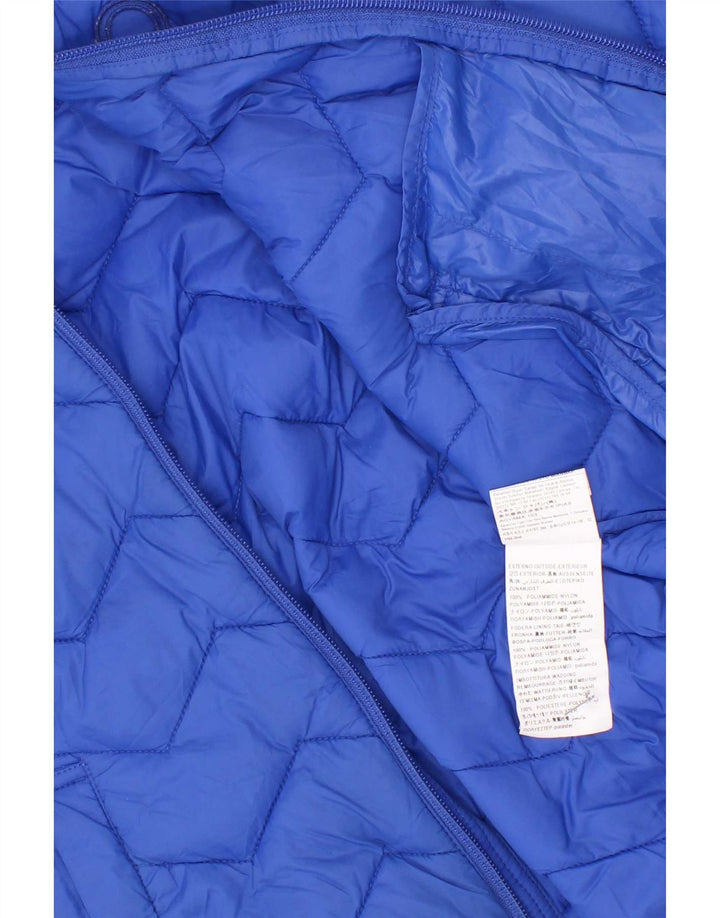 Giubbotto Imbottito Con Cappuccio Benetton Bambino 7-8 Anni Blu Medio In Poliammide