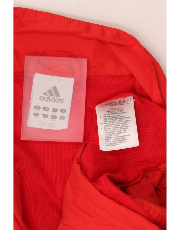 Giacca antipioggia da uomo ADIDAS UK 46/48 XL Poliestere color block rosso