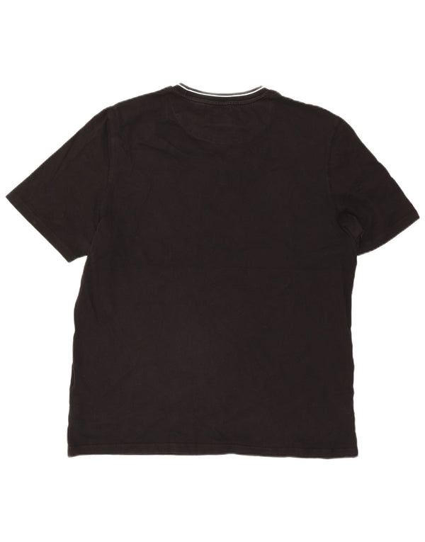 Lyle & Scott T-shirt da uomo dalla vestibilità rilassata Top XL in cotone nero