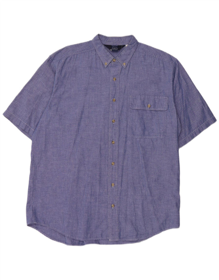 Camicia a maniche corte da uomo VINTAGE XL Blu