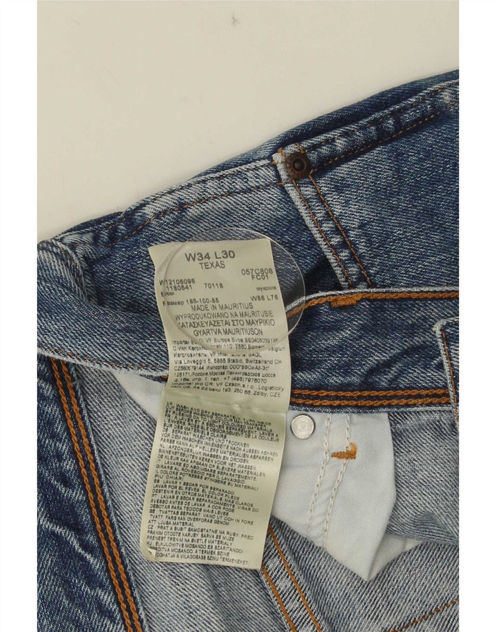 Jeans dritti da uomo Wrangler Texas W34 L30 cotone blu