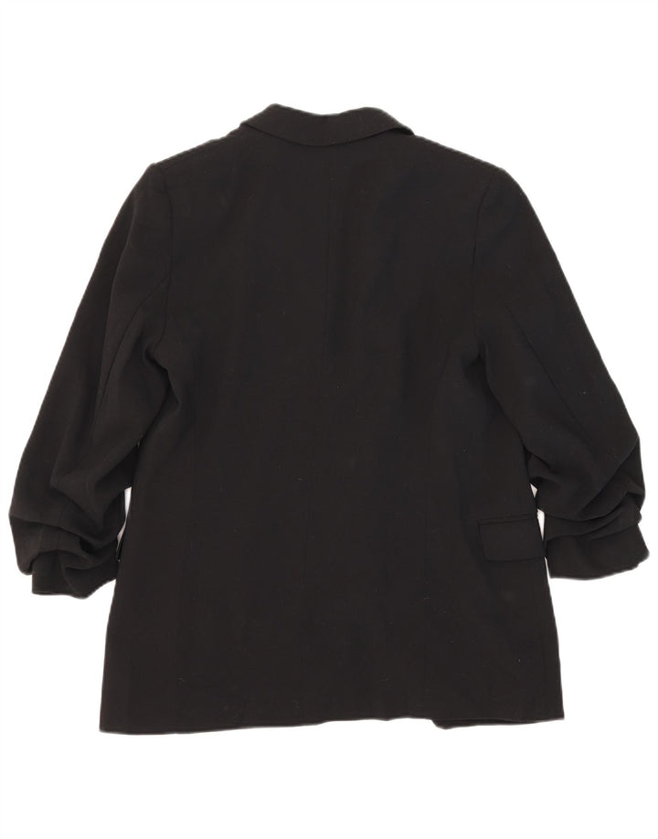Giacca blazer da donna Marks & Spencer UK 12 poliestere nero medio