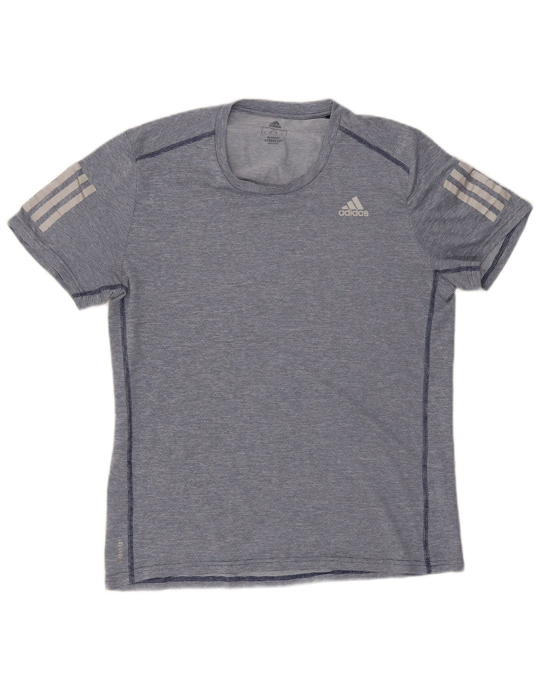 T-shirt Adidas Aeroready da uomo, media, in poliestere a righe blu navy