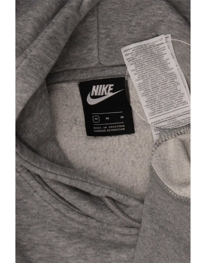 Felpa con cappuccio da uomo Nike in cotone mélange grigio medio