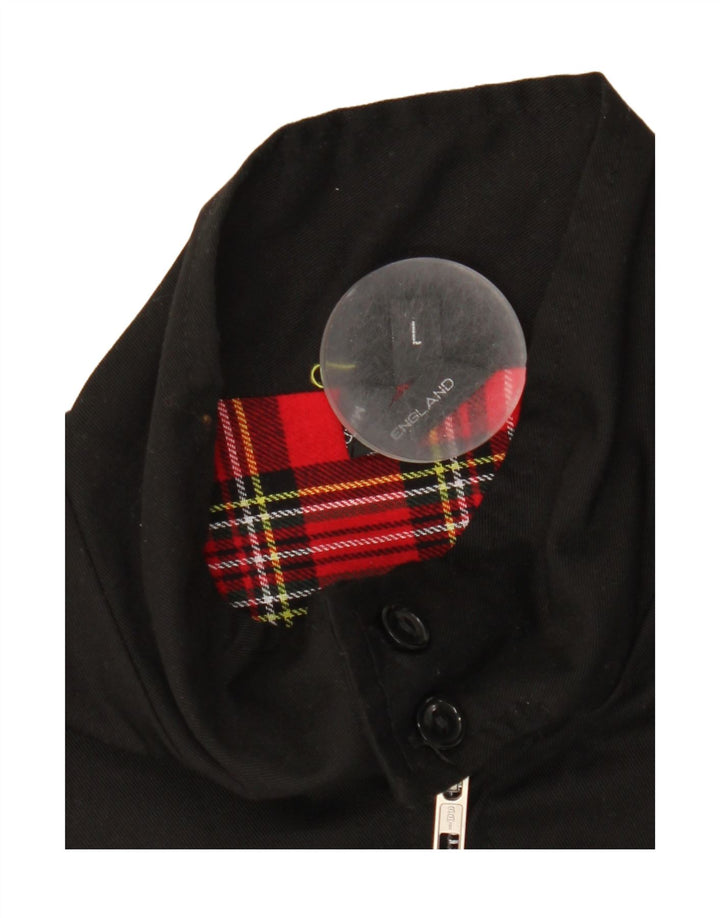 Giubbotto bomber da uomo vintage UK 40 grande poliestere nero