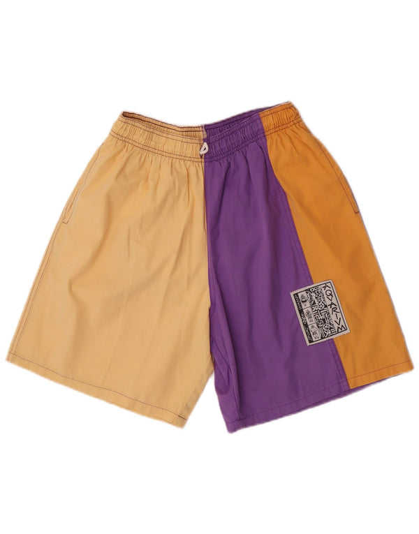Pantaloncini sportivi grafici da uomo Aquarium UK 42 Large Viola Colourblock Cotton