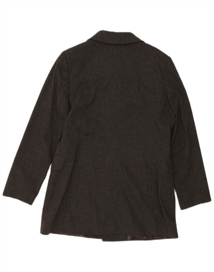 Giacca blazer da donna a 5 bottoni Phard UK 16 grande lana grigia