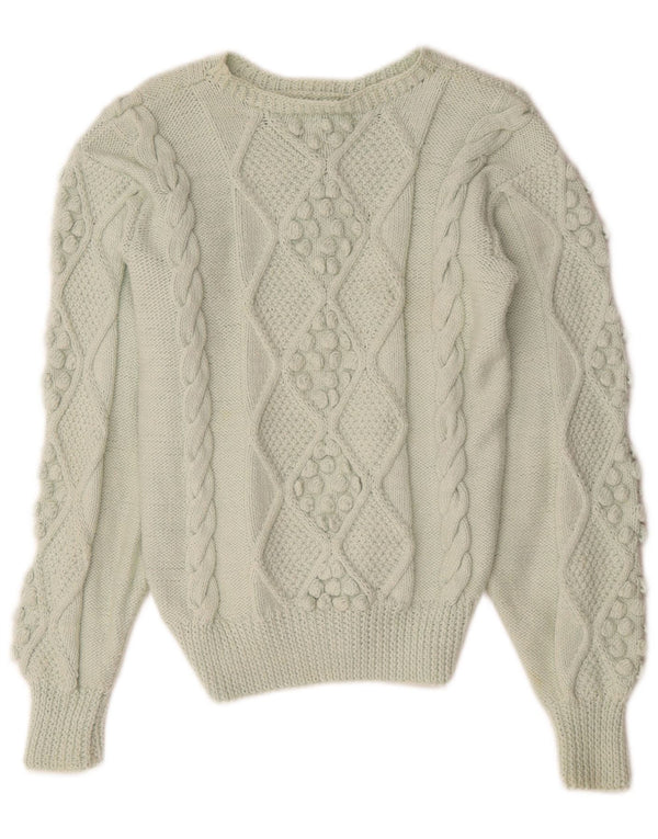 Vintage Womens Boat Neck Jumper Sweater UK 14 Medium Green