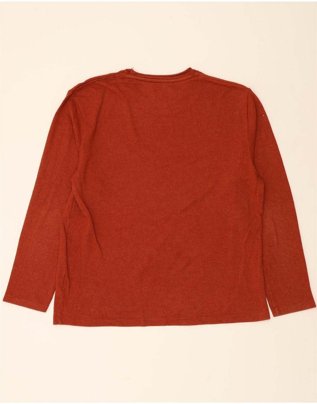 ZARA Womens Top Long Sleeve UK 18 XL Orange Cotton Vintage Zara and Second-Hand Zara from Messina Hembry 