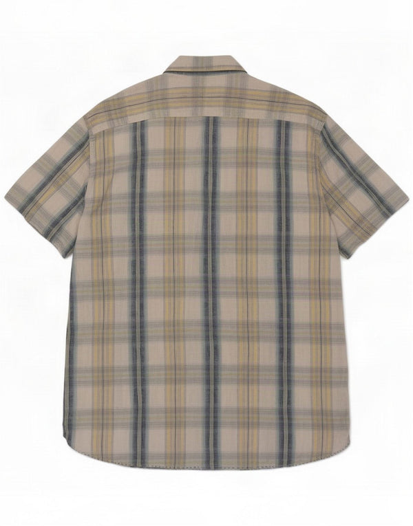 Camicia slim fit da uomo White Stuff in lino scozzese blu medio
