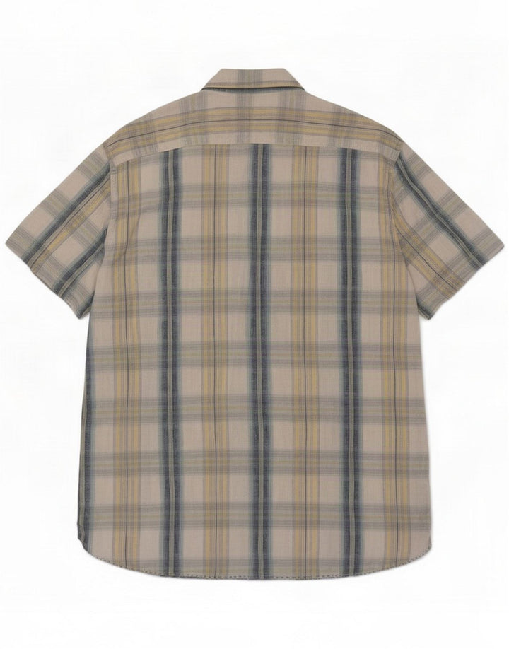 Camicia slim fit da uomo White Stuff in lino scozzese blu medio