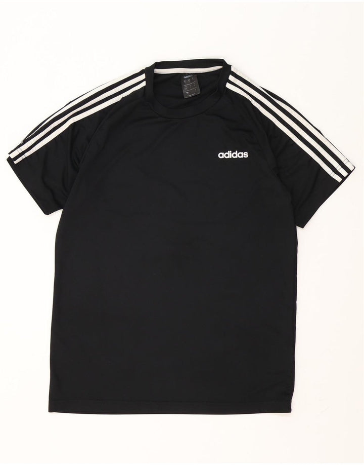 T-shirt Adidas Climalite da uomo, media, in poliestere nero