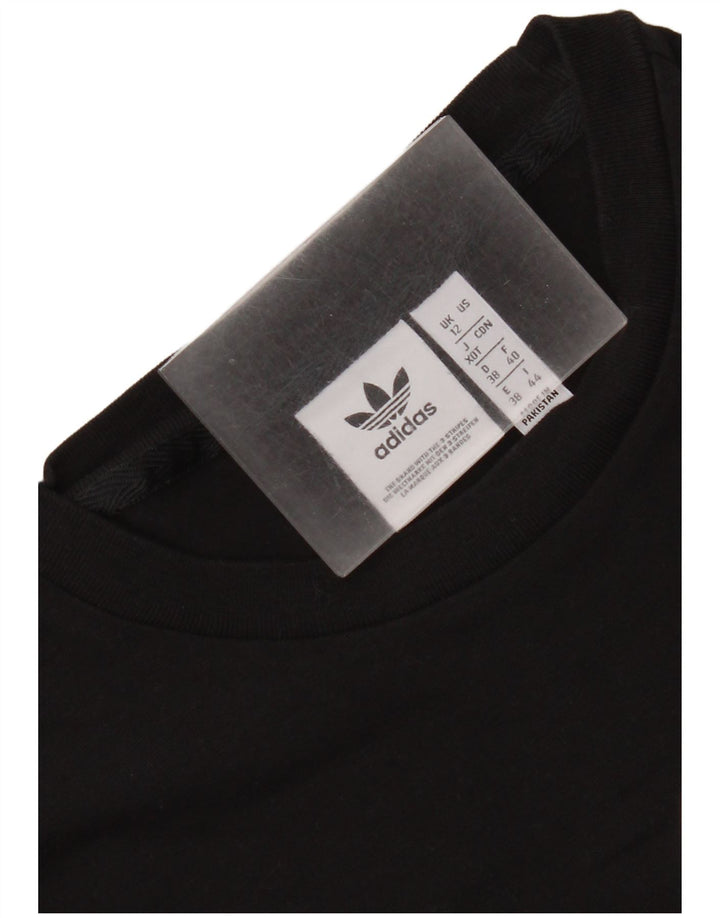 T-shirt grafica da donna Adidas Top UK 12 media nera