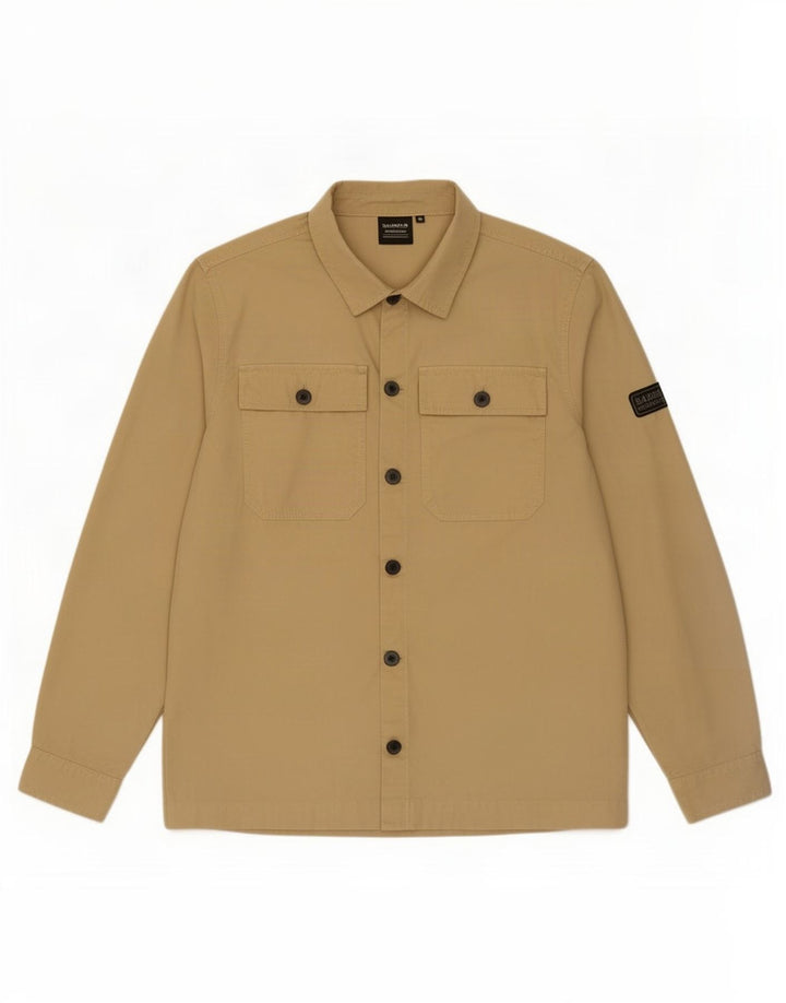 Camicia da uomo Barbour in cotone beige medio