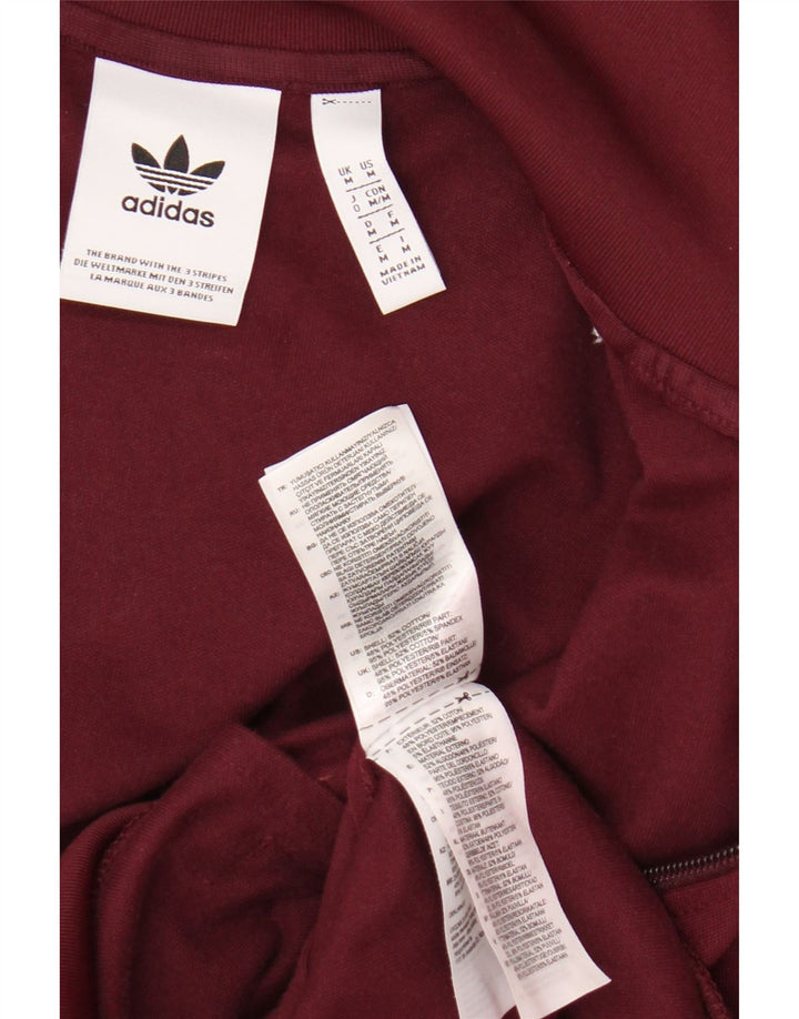 Giacca da ginnastica da uomo Adidas, giacca media, in cotone bordeaux
