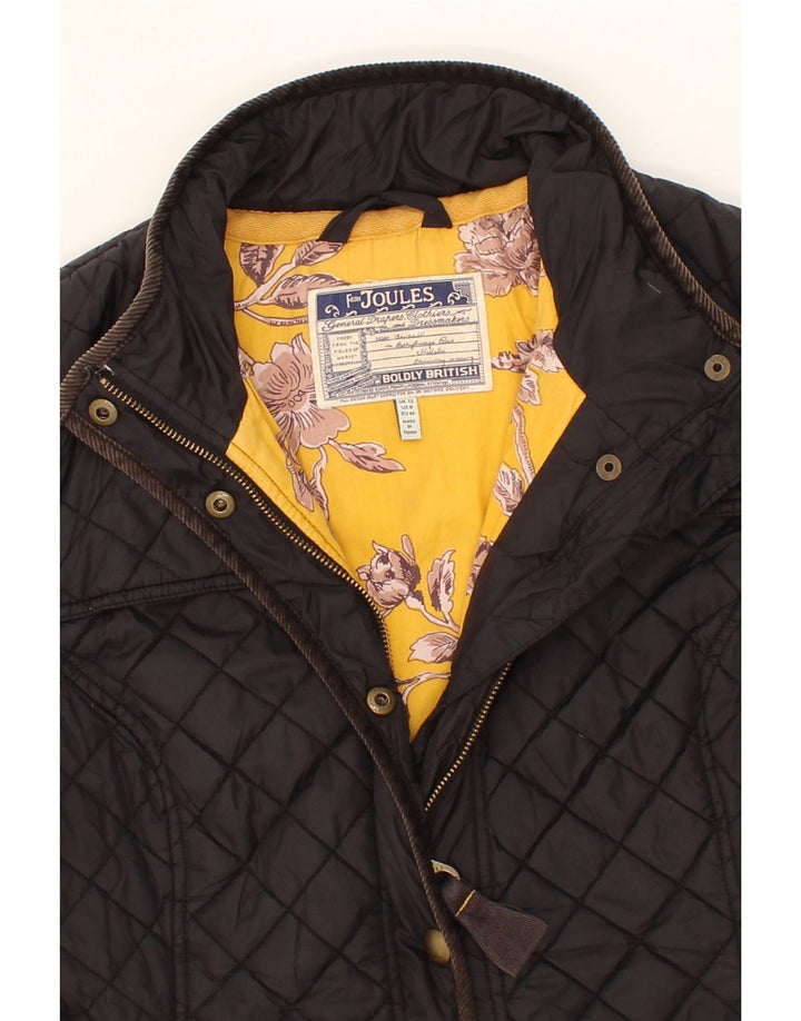 Cappotto trapuntato da donna JOULES UK 12 medio nero in poliammide