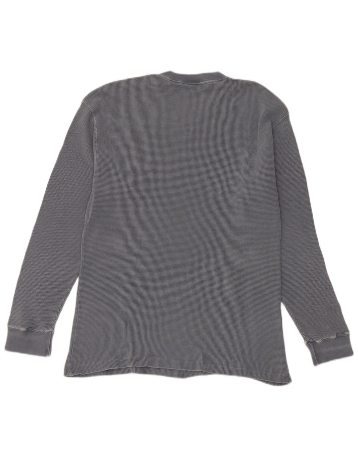 Top da uomo Orvis a maniche lunghe in cotone grigio medio