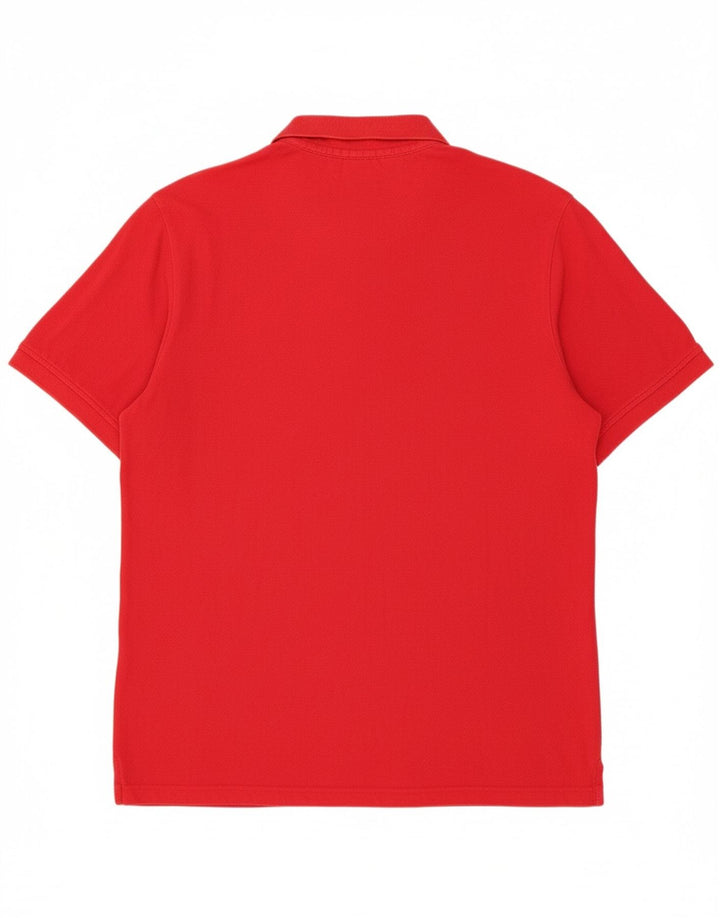 TOMMY HILFIGER Mens Polo Shirt XL Red Cotton