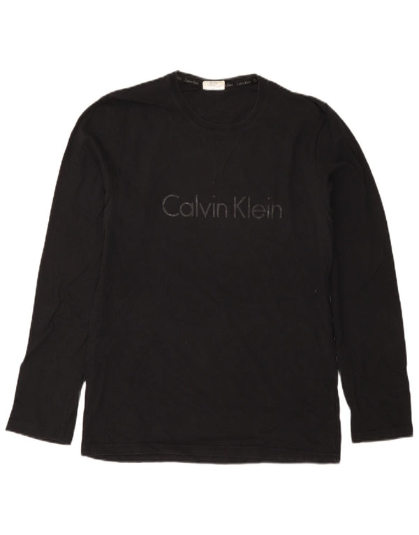 Calvin Klein Uomo Graphic Top Manica Lunga Piccolo Nero