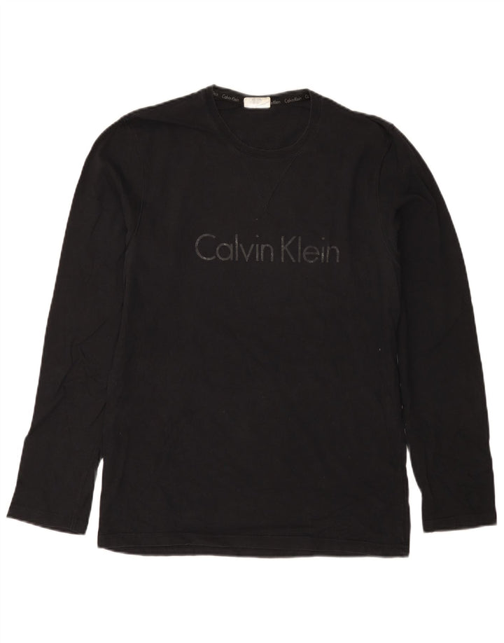 Calvin Klein Uomo Graphic Top Manica Lunga Piccolo Nero