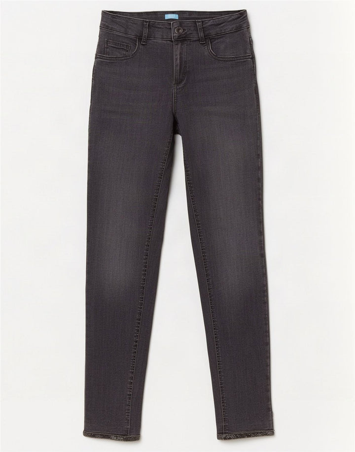 Jeans Slim Donna Liu Jo W30 L28 Cotone Grigio