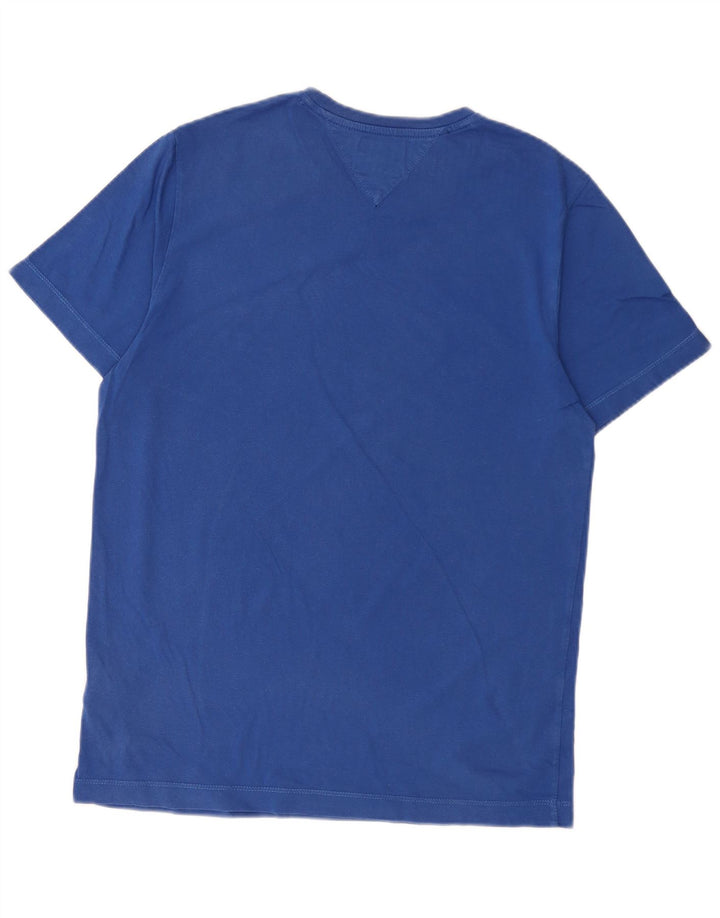T-shirt da uomo Tommy Hilfiger Top in cotone blu medio