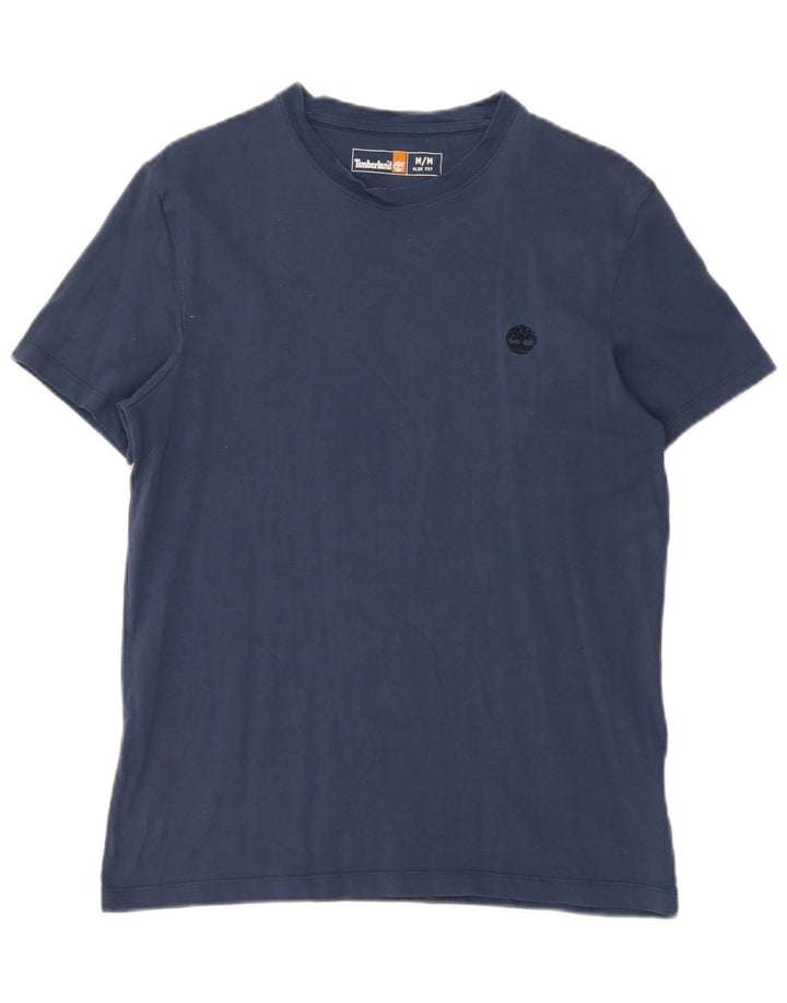 T-shirt da uomo slim fit Timberland Top medio in cotone blu navy
