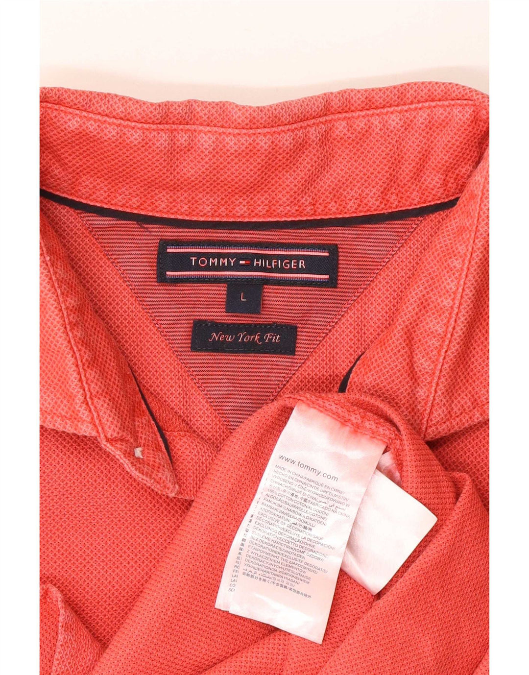 Camicia da uomo Tommy Hilfiger grande in cotone rosso