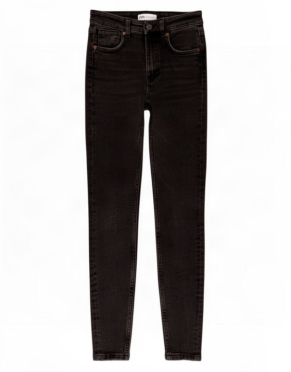 Jeans skinny da donna Zara EU 34 2XS W24 L27 cotone nero