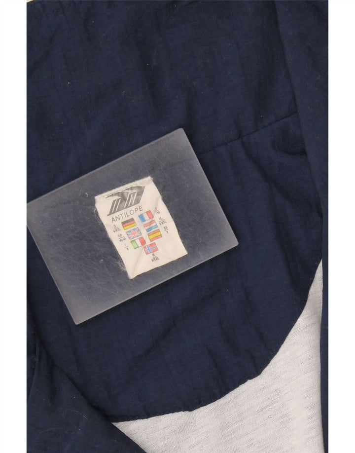 Giacca da tuta da uomo VINTAGE UK 46/48 XL Nylon color block blu navy