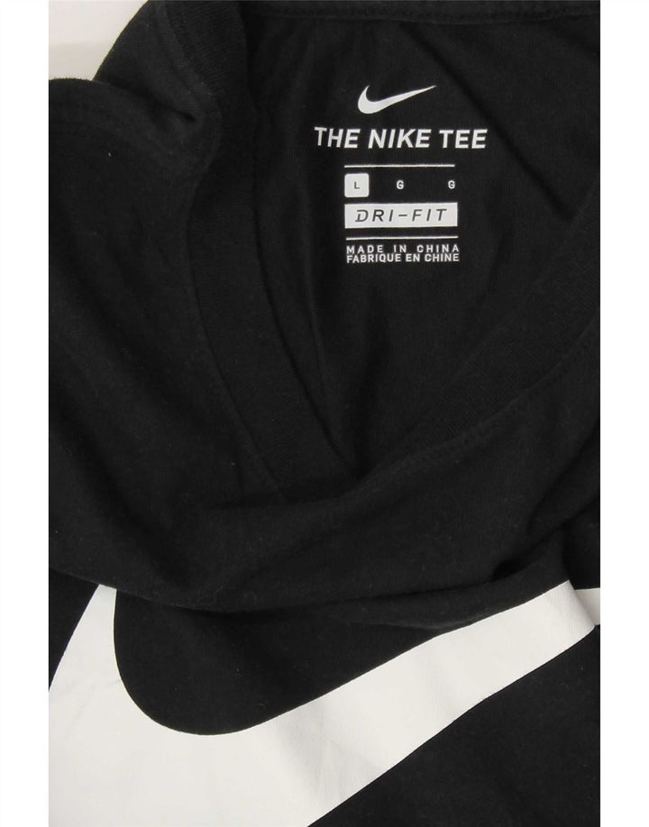 T-shirt grafica Nike Dri Fit da uomo, taglia grande, nera