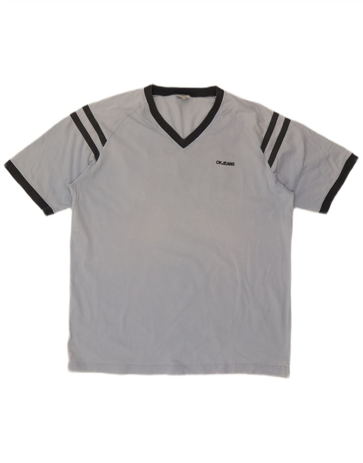 CALVIN KLEIN JEANS T-shirt grafica da uomo grande blu