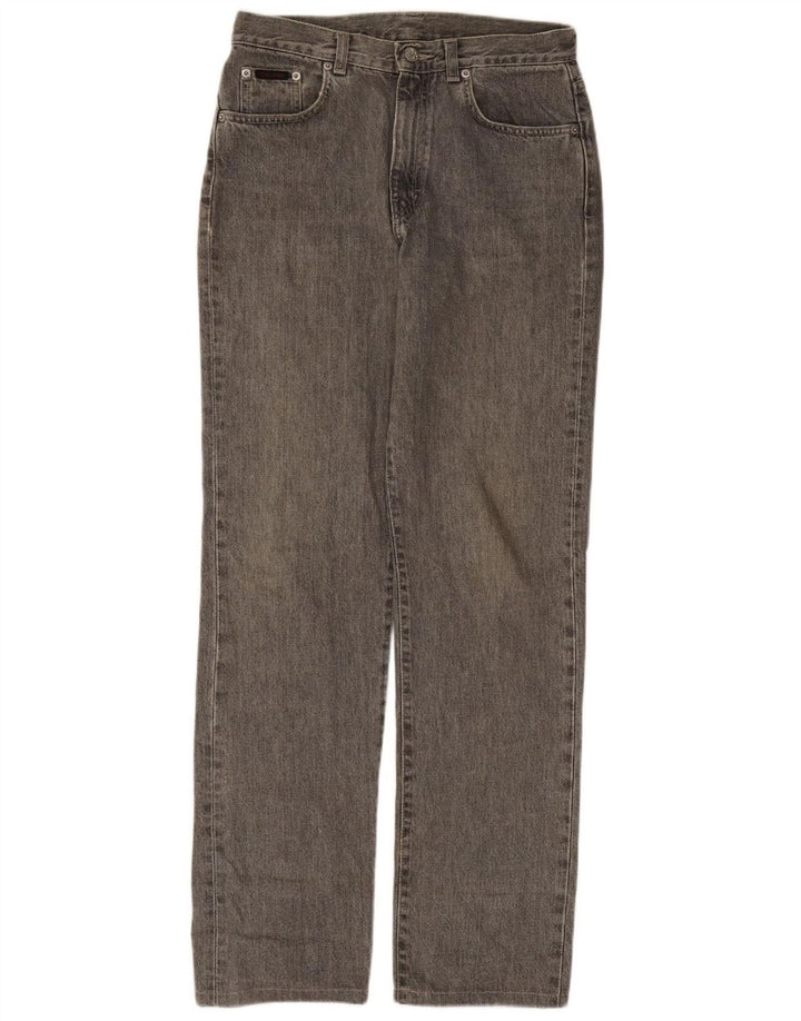 CALVIN KLEIN Womens Straight Jeans W29 L31 Grey Cotton