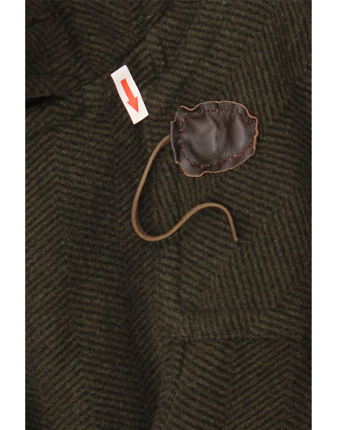Montgomery con cappuccio da uomo vintage UK 38 lana kaki media