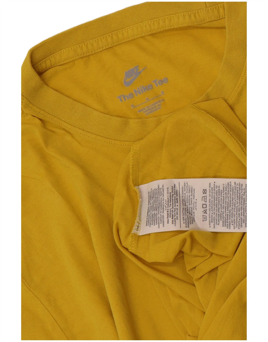 T-shirt da uomo Nike Top in cotone giallo medio