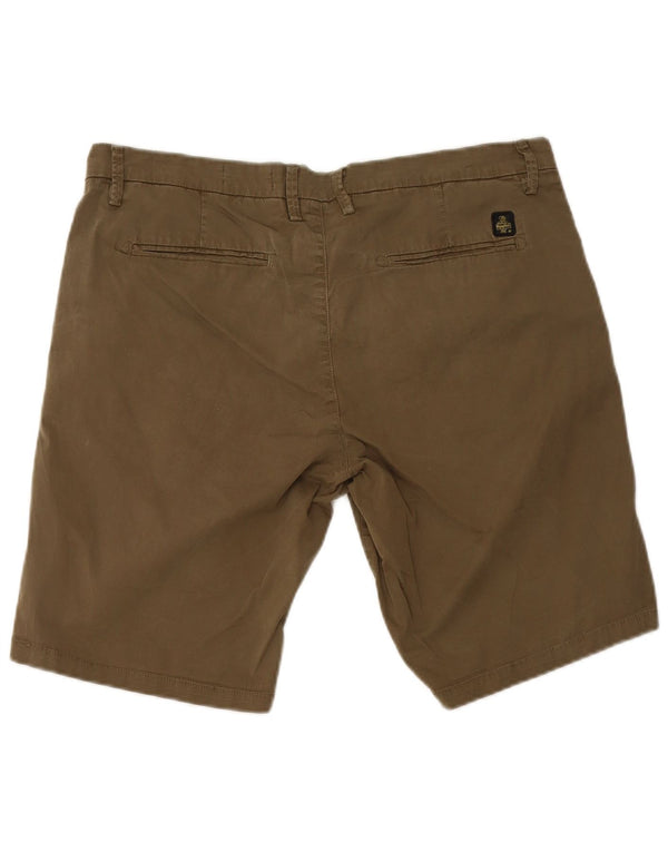 Pantaloncini chino da uomo a vita alta Refrigiwear IT 54 2XL W38 cotone kaki
