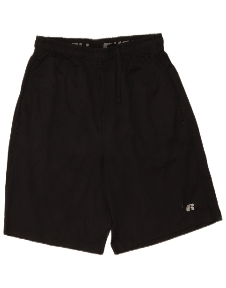 RUSSELL ATHLETIC Pantaloncini sportivi Dri-Power da uomo piccoli in poliestere nero