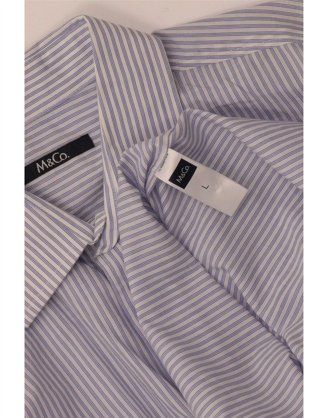 Camicia M&Co da uomo vestibilità regolare, classica in cotone a righe blu grande