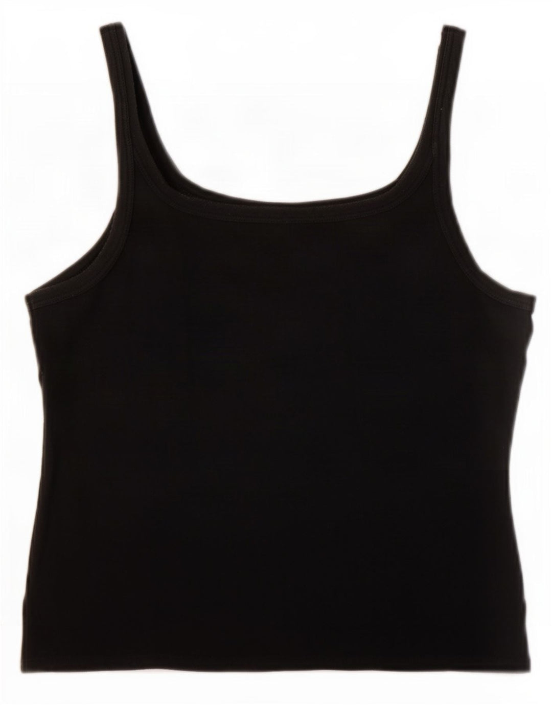 Byblos Canottiera corta da donna UK 16 grande cotone nero