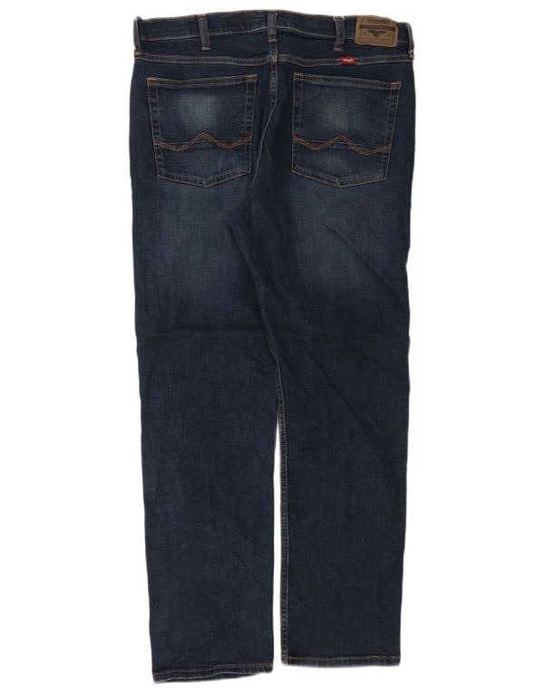 Jeans affusolati regolari da uomo Wrangler W34 L30 cotone blu navy