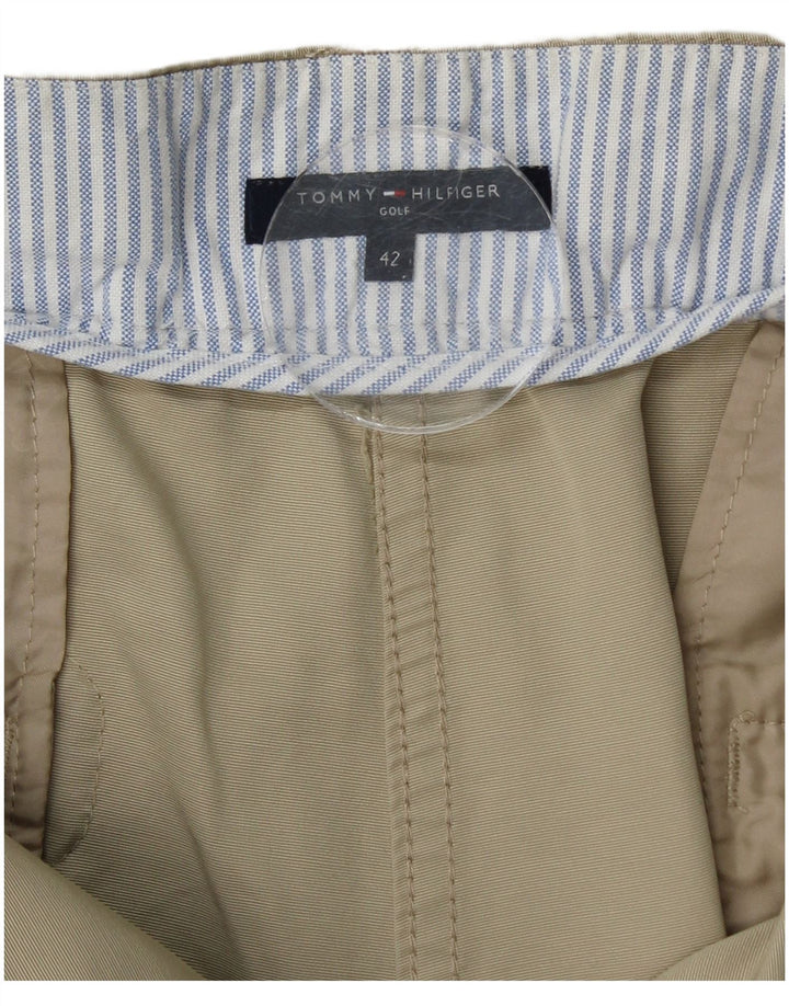 TOMMY HILFIGER Pantaloni casual dritti da donna EU 42 Large W34 L27 Beige