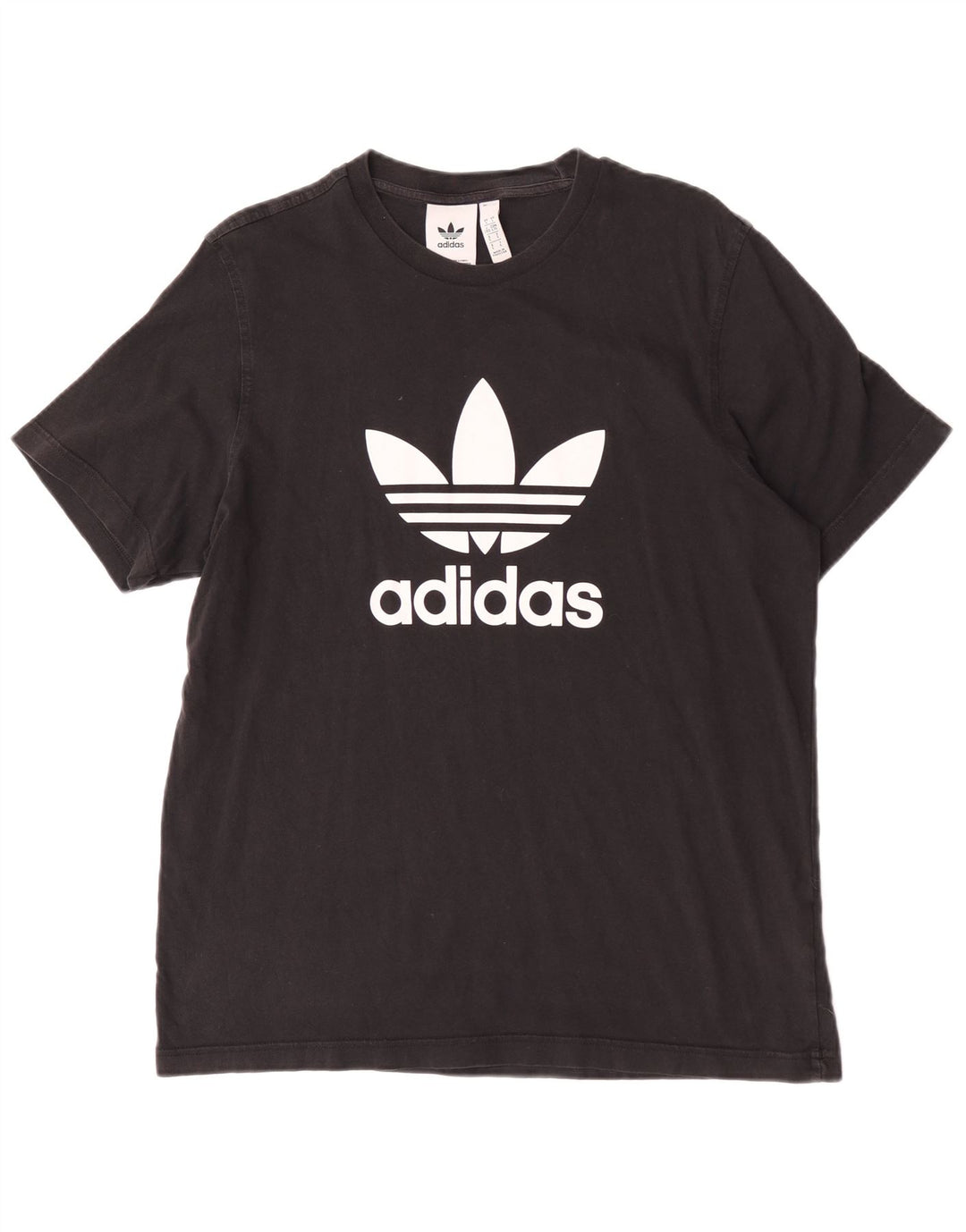 T-shirt grafica da uomo Adidas Top grande in cotone nero